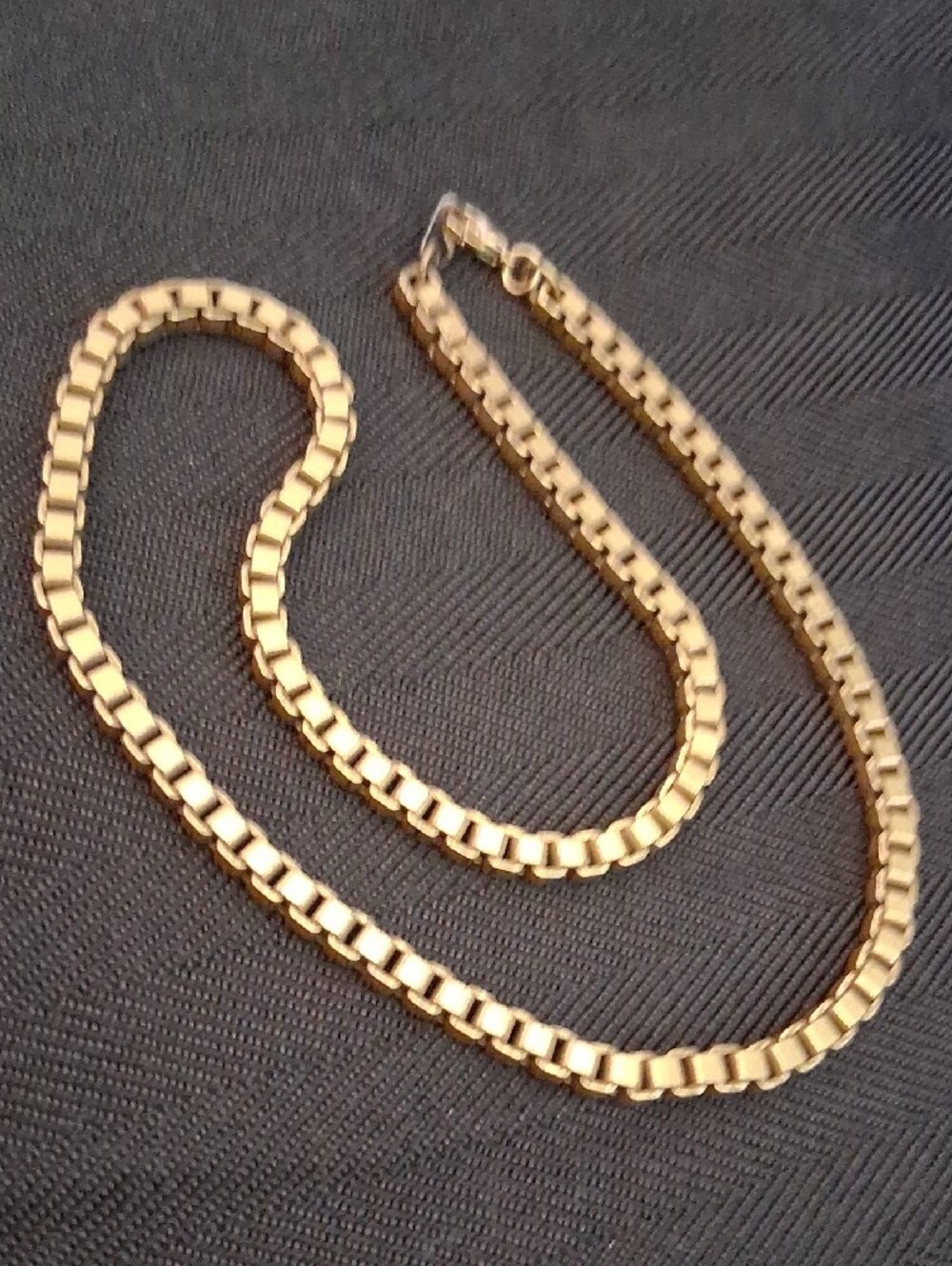 Vintage 16" Box Chain Necklace KK110 - Picture 8 of 13